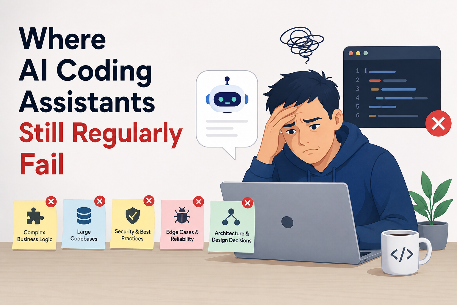 Where AI Coding Assistants Still Regularly Fail