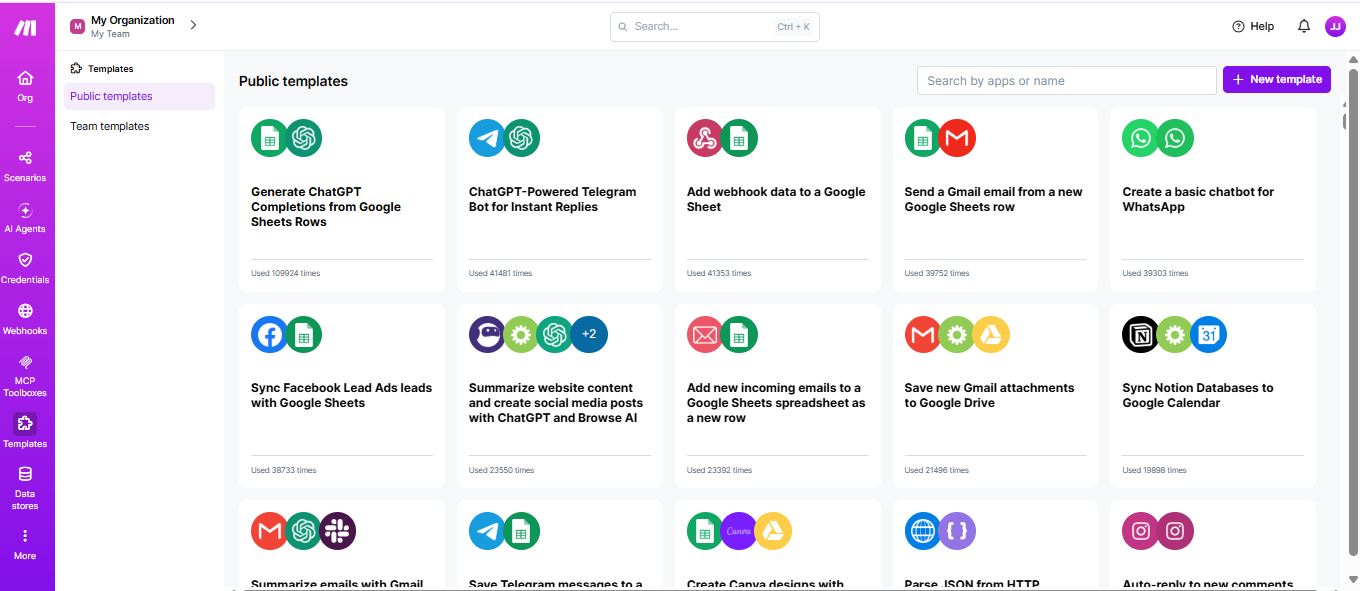 make app integrations